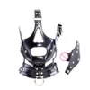 Läderfetisch Headgear BDSM Bondage Mask Hood Restraint Vuxen Cosplay Female Man Toy 2107225112425