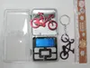 bicycle keychain mini fashion bike pendant key rings bottle opener multi 50pcs/lot