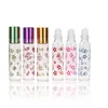 Fashion Glass Essential Oil Bottles 7pcs Set 5ml 10ml Butterfly Printed Empty Roller Ball Bottle of Perfume Deodorant