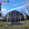 Tente gonflable géante noire faite sur commande d'igloo de 10m, chapiteau extérieur de dôme d'air/auvent de noce à vendre