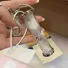 Acrílico de acrílico transparente Keychain Acessórios moda chaveiros chaveiros fivela para homens mulheres penduradas decoração com caixa de varejo ysk06