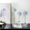 Wedding decoration Creative Interior Clear Stone Flower Art Transparent Base Natural Crystal artware home decorations