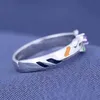 Cluster Rings Anime Eva Asuka Langley Soryu Ayanami Rei EVA01 Enamel Ring For Men Women 925 Sterling Silver Cosplay Props Jewelry8911045