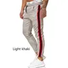 Pantalon à rayures pour hommes Casual Loose Pencil Pants Slim Fit Plaid Side Stripe Skinny Jogger Casual Pantalon de haute qualité 211201