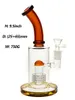 Glas-Shisha-Rig/Bubbler zum Rauchen, 9,5 Zoll Höhe und Typ Perc mit 14 mm Buchse und Kopf, 750 g Gewicht, 4 Farben BU022