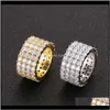 Size 612 Men Women Engagement Wedding Iced Out 4 Rows Cz Gold Silver Love Diamond Luxury Nice Gift 7Uwl2 Band Rgcdz