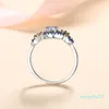 Cluster Rings Cross Intertwine Copper Open Adjustable Ring Micro Paved Sparking CZ Rhinestone Crystal For Women Party Jewelry