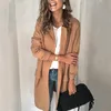 Kvinnors affär Blazers Spring Autumn All-Match Female Jackets Slim Long-Sleeve Casual Solid Blazer Women Clothes Top