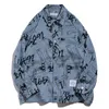 ELKMU Hip Hop Streetwear Graffiti Cargo Jackets Men 2021 Autumn Jackets Coats Oversized Male Harajuku Fashion Tops HM435 X0710
