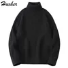 Huncher hommes tricoté pull à col roulé hommes hiver décontracté surdimensionné Vintage pull mâle coréen mode chandails pour hommes 220108