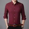 Thoshine merk lente herfst mannen shirts smart casual stijl mannelijke mode volledige lange mouw shirt ademende camisa kleding heren