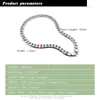 Chains Fashion Punk Male Necklace Jewelry 925 Silver For Men Curb Chain Sterling Link 12MM 22 To 30 Inches Hip Hop Decor Gift