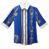 Branbd الرجال قميص الملكي طباعة عارضة يتأهل قصيرة الأكمام قمصان عالية الجودة الشارع الشهير القمصان الاجتماعية الرجال اللباس الملابس blusa 210527