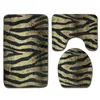 Patrón de leopardo nórdico Cuarto de baño Ducha Alfombra de baño Tapa de inodoro Tapa de baño Alfombra Alfombras Decoración del hogar Animal Baño Mat Set 211109