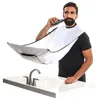 Male Beard Shaving Apron Care Clean Hair Adult Cape Bibs Shaver Holder Bathroom Organizer Gift For Man HVR88 Storage Bags