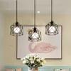 Nordic creative bar pendant lamp metal single head three-heads Simple LED basement light Balcony light Restaurant chandelier