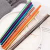Reusable Metal Drinking Straws 304 Stainless Steel Sturdy Straight Drinks Straw Kawaii Colorful Environmental Protection