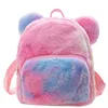Sac à dos en peluche en peluche pour enfants sacs d'oreille d'ours mignonnes pour enfants filles petit sac à dos