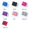 Kurze, modische, mehrfarbige Damen-Geldbörse aus Denim-Lederimitat, zweifach gefaltet, klein, frisch und personalisiert