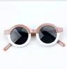 Nuevas gafas de sol para niños, caja redonda de moda, gafas de sol personalizadas a juego con el color del leopardo para niños y niñas, gafas de marea anti-ultravioleta para bebés