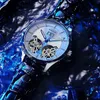 Suíça Duplo Tourbillon Moda Negócios Mens Automático Assista Waterproof Mecânica Relógio Mens Esportivo Calendário Relógios Q0902