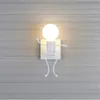 E27 Lampe de mur LED moderne créative montée en fer applique murale pour chambre à coucher couloir lumière montée lampara pared1 723 V2