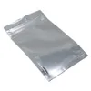 1000 stks Clear Plastic Silver Aluminium Folie Rits Lock Heat Sealing Package Bag Tear Knoemen Zipper Bonen Noten Voedsel Opbergtas