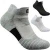 3 paires de chaussettes de sport de grande taille en coton éponge épais respirant noir blanc coupe basse en plein air course sans spectacle chaussettes de voyage femmes hommes Y1209