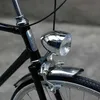 Durável led metal cromo retro bicicleta frente luz de nevoeiro cabeça lâmpada acessórios ciclismo luzes