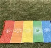 Rainbow Beach Mat Mandala Koc Mandala Wiszące Wiszące Gobelin Stripe Ręcznik Maty Jogi Strona główna Kolorowa obrus 580 V2