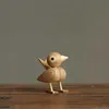 Danmark Nordic Style Wood Sparrow Bird Ornaments American Puppet Trä Play Room Study Desktop Tillbehör 210811