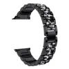 Watch Band voor Apple 38mm 40mm 42mm 44mm Metalen riem roestvrij staal Waterdichte bands 3 Rijen Diamant Kettingbanden Hoge Kwaliteit Serie 1 2 3 4 5 6