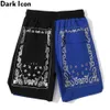 Caju Floral Patchwork Men's Shorts Elastic Cintura Reta Shorts para Man 210603