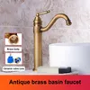 Rubinetti per lavabo da bagno Rubinetti per lavabo in ottone antico Parti Miscelatore a leva in bronzo retrò Accessorio per il bagno Rubinetteria per acqua monoforo