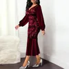 Femme De Luxe Designer Dresse Casual Plus Formelle Womandress Sequin Cou Brillant Longue Robe De Soirée Patchwork Moulante Pour La Robe De Mariée De Fête MHD0