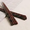 Eetstokjes 8 paar Japans-stijl natuurlijke handgemaakte hout Baby Japan / China eten ware hop sticks met snaar ronde