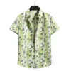 قمصان للرجال 2022 قميص قصير الأكمام هاواي شاطئ زهرة الرجال الياقة المدورة الصيف عارضة الأزهار وير تي شيرت