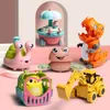 Kids small plastic crawling Push toys animal Crab owl pig cars for Opening gifts