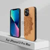 Ui luxe lege houten telefoon gevallen hoge kwaliteit schokbestendig deksel dunne en duurzame zaken voor iPhone 13 pro max