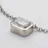 OEVAS Real 1 Emerald Cut D color Moissanite Pendant Necklace Gold Color 100% 925 Sterling Silver Party Fine Jewelry Gifts 210319265t