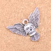 34st Antik Silver Bronze Plated Fly Skull Bat Charms Pendant DIY Halsband Armband Bangle Fynd 34 * 25mm