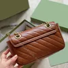 Famous Designer Lady Fashion Bag Shoulder Bags Handbags Totes Cross Body Luxury Plain Stripes Leather Cover Flap Interior Slot Pocket