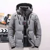 Dam Jacka Män Vinter Varm Parkas -20 Grad Vit Duck Down Jacket Hooded Outdoor Tjock Puffer Padded Snow Coats Overcoat 5XL Y1103