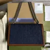 Kadın Lüks Tasarımcılar Çanta Crossbody Omuz Çantası Denim Çanta Hediye Kutusu Ambalaj