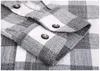 古典的な大きな格子縞の男性のシャツの綿のカジュアルスリムフィット男性のドレスシャツラペルボタンメンズ長袖ストリートウェアメンズ服カミサ210524