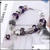 Andra modetillbehör Valentines Day Armband Panjia Pärlade gåvor Amethyst Diamond Tibetan Sier Crown Love Jewelry Drop Delivery 2021 SX