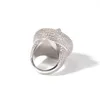 Nome personalizzato Anello rotabile per lettere fai -da -te da uomo pietre d'argento anelli di diamanti anelli di moda hip hop gioielleria9750737