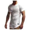 Męskie koszulki Slim Fit Fashion O Neck Krótki Rękaw Muscle Solid Casual Topy Koszule 2022 Lato Podstawowa Tee Sports Top