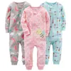 Boys and girls baby cotton rompers, foot coveralls, jumpsuits, children's warm pajamas, no cover rompers 211130