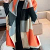 180x65cm simple atmosphere warm scarf cashmere letter printing decoration ladies long scarfs chiffon silk shawl multi-purpose square scarfss